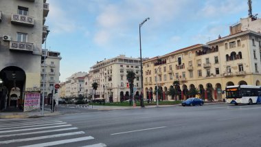 Yunanistan 'ın Selanik şehrindeki aristotelous Meydanı