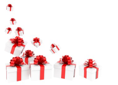 Hediye kutuları ıssız teklifler sunuyor - 3D görüntüleme