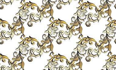 Retro süsleme antika akanthus. Kusursuz desen.