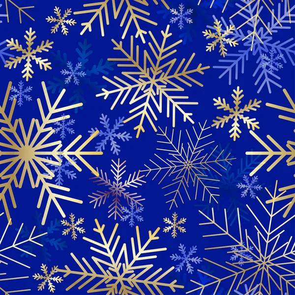 Christmas card. Snowflakes Winter seamless pattern — Stock Vector