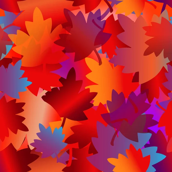 Saluto autunno foglie sfondo modello senza soluzione di continuità — Vettoriale Stock