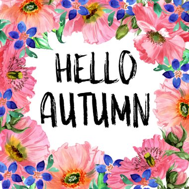 Çiçek kartı davetiyesi pankartı çerçevesi