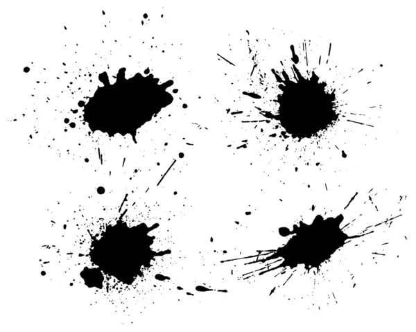 Grunge éclaboussures Encre abstraite éclaboussures bannières texte — Image vectorielle