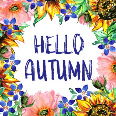 Çiçek kartı davetiyesi pankartı çerçevesi