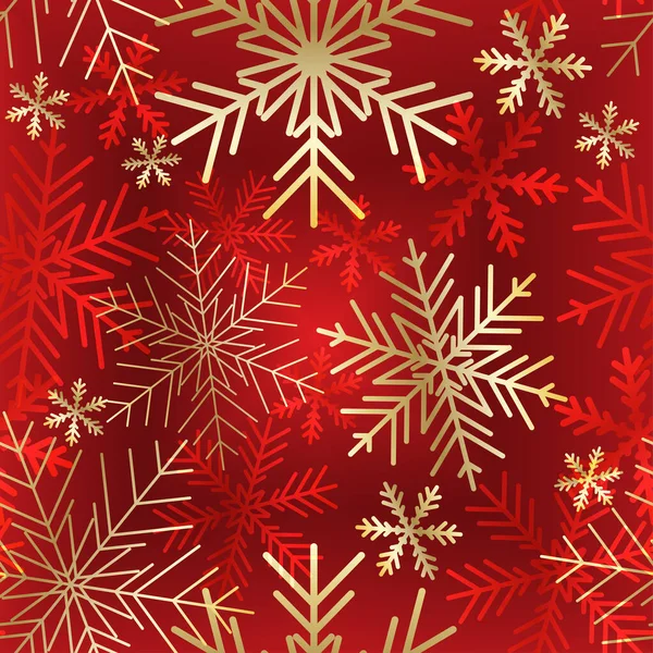 Julkort. Snöflingor Vinter sömlöst mönster — Stock vektor