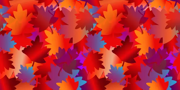 Köszönés őszi levelek háttér zökkenőmentes minta — Stock Vector
