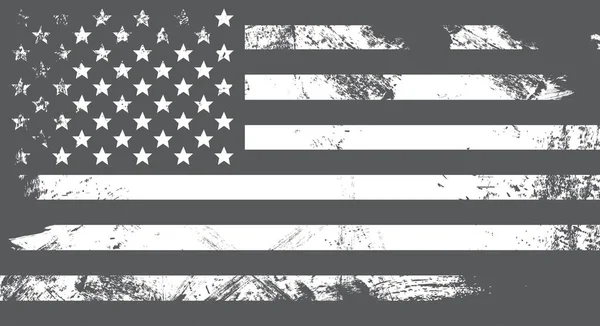 Bandeira dos EUA em estilo grunge. Velha bandeira americana suja. — Vetor de Stock