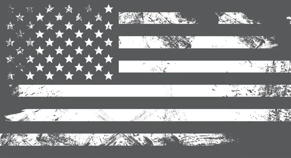 USA-Flagge im Grunge-Stil. Alte schmutzige amerikanische Flagge. — Stockvektor