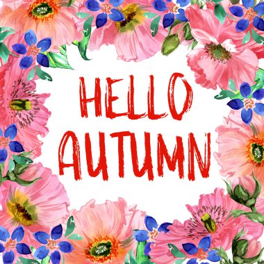 Çiçek kartı davetiyesi pankartı çerçevesi