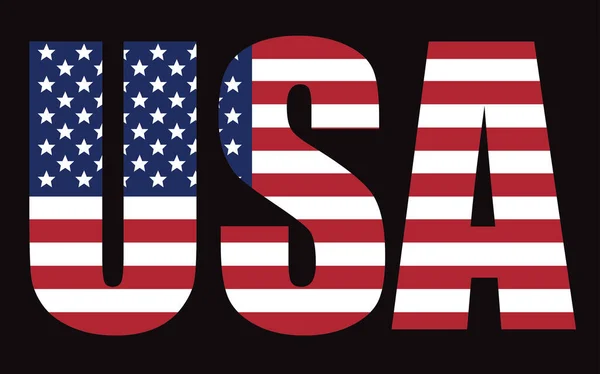 EE.UU. símbolo de letras vectoriales. Icono de bandera americana. — Archivo Imágenes Vectoriales