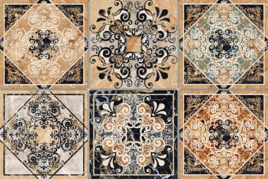 Dijital fayans tasarımı seramik duvar damasyon dekorasyonu