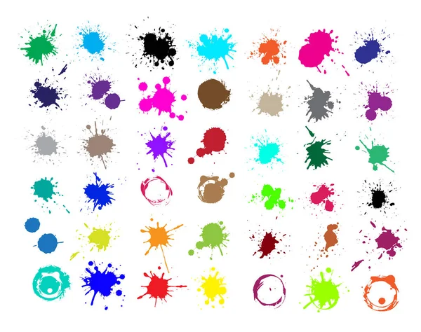 Salpicaduras de grunge Banderas de texto de splashe de tinta abstracta — Vector de stock