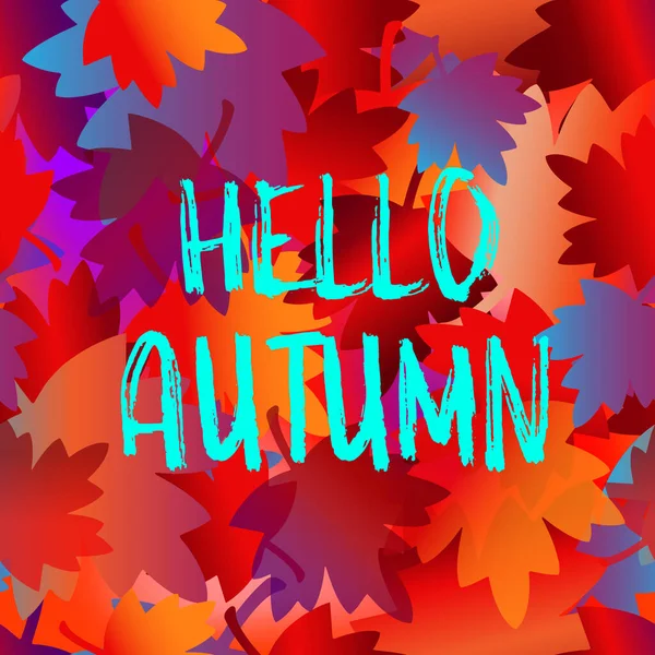 Saluto autunno foglie sfondo invito carta — Vettoriale Stock