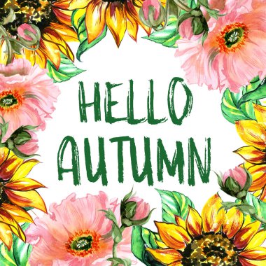 Çiçek kartı davetiyesi pankartı çerçevesi