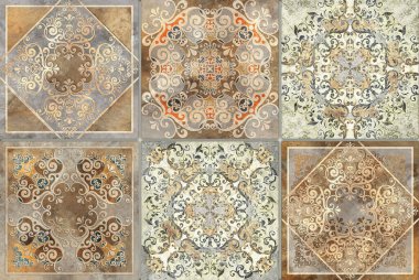 Dijital fayans tasarımı seramik duvar damasyon dekorasyonu