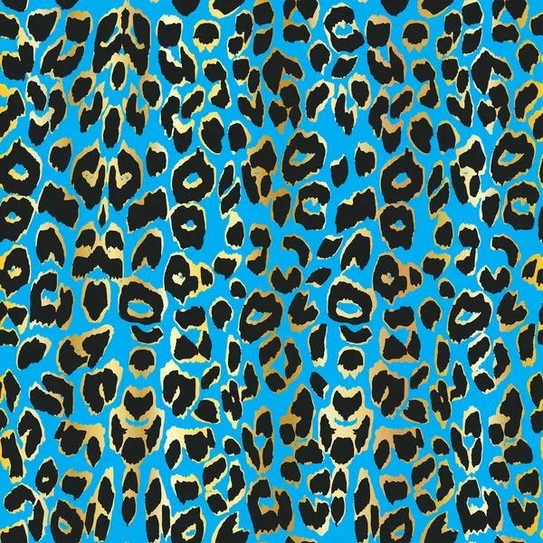 Leopard skin Seamless pattern Animals vector print — Stock Vector