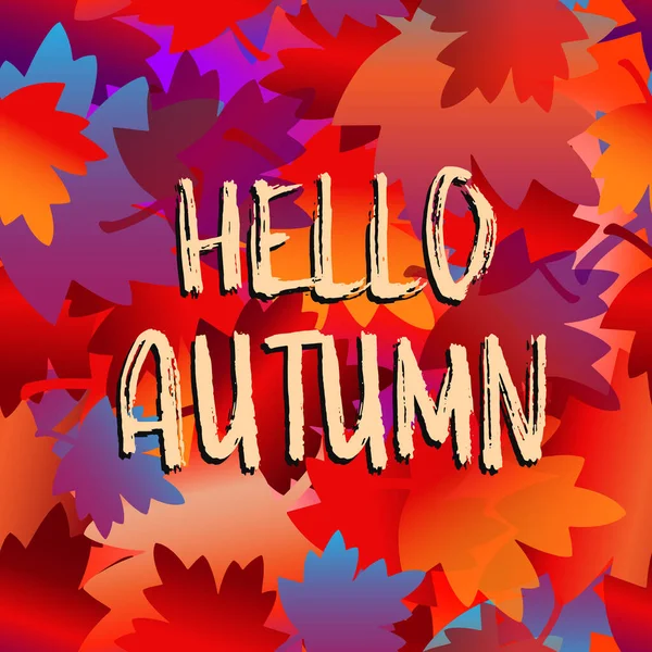 Saluto autunno foglie sfondo invito carta — Vettoriale Stock