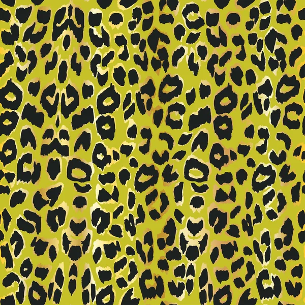 Leopard skin Seamless pattern Animals vector print — Stock Vector