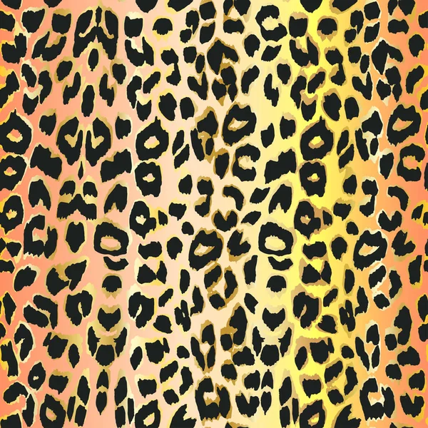 Pele de leopardo Padrão sem costura Estampa vetorial de animais — Vetor de Stock