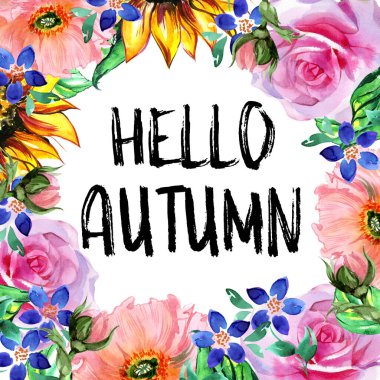 Çiçek kartı davetiyesi pankartı çerçevesi