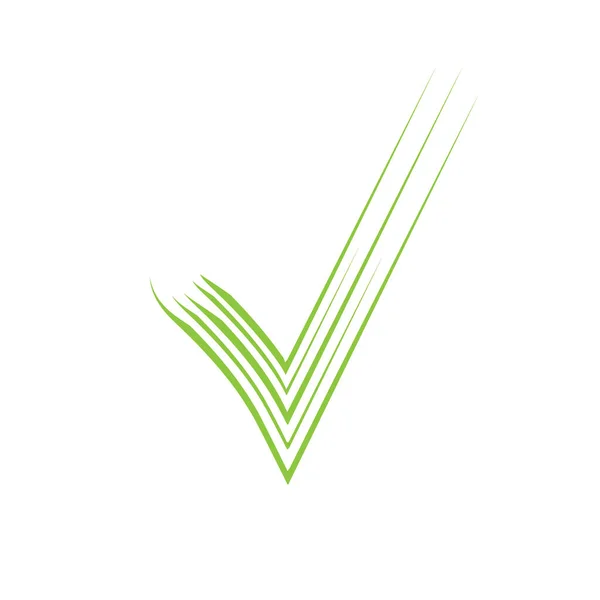 Marca de verificación confirmar icono, vector sobre fondo blanco — Vector de stock