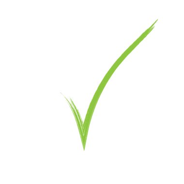 Kontrol imi beyaz arkaplan üzerindeki simge ve vektörü onayla