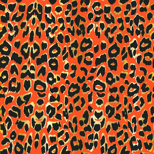 Leopardenhaut Nahtloses Muster Animals Vektor Print — Stockvektor
