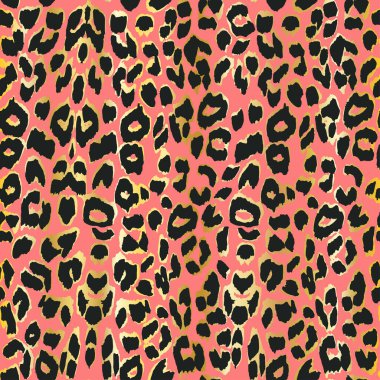 Leopar derisi Kusursuz desenli Hayvanlar vektör baskısı