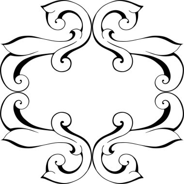 Klasik barok retro dekor antika akanthus