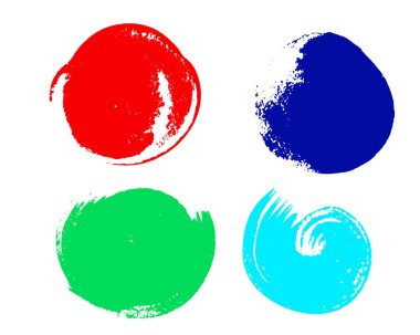 Grunge soyut mürekkep sıçratır mesaj pankartları