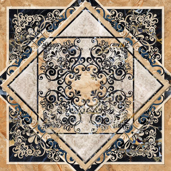 Digital tile design ceramic wall damask decoration