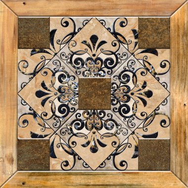 Dijital fayans tasarımı seramik duvar damasyon dekorasyonu