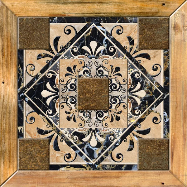 Digital tile design ceramic wall damask decoration