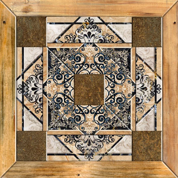 Digital tile design ceramic wall damask decoration