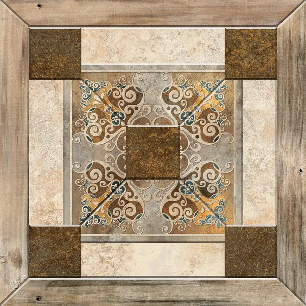 Digital tile design ceramic wall damask decoration