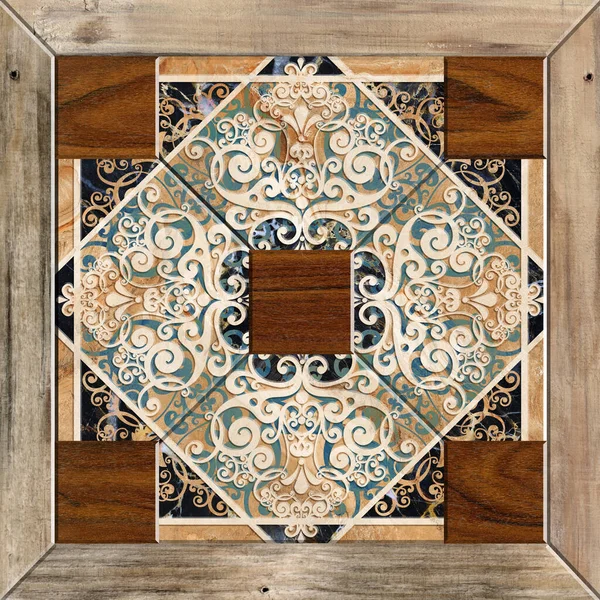 Digital tile design ceramic wall damask decoration