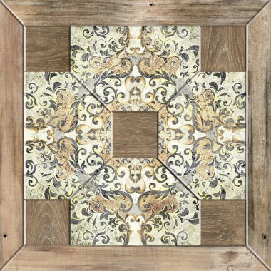 Dijital fayans tasarımı seramik duvar damasyon dekorasyonu