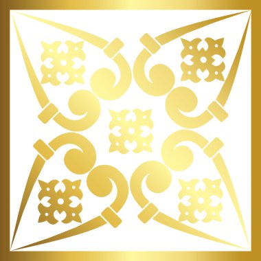 Vektör Barok süs deseni. Antika akanthus.