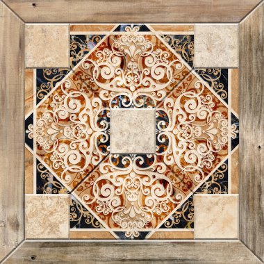 Dijital fayans tasarımı seramik duvar damasyon dekorasyonu