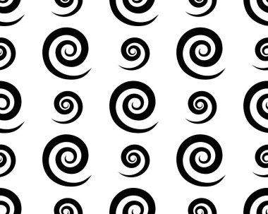 Yuvarlak girdap şekli, vektörsüz arka plan. Vector vintage barok süsü. Retro desenli antika akanthus. Kusursuz desen