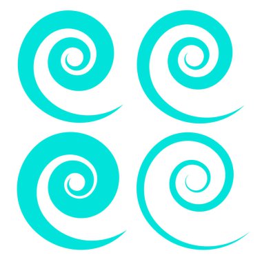 Yuvarlak girdap ikonu, klasik barok süsü. Retro desenli antika akanthus