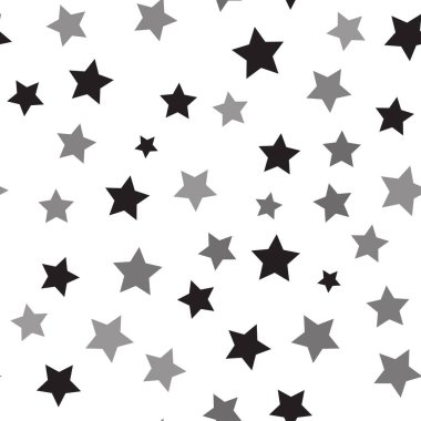 Kusursuz desen. Geometrik monohrome yıldız süsü.