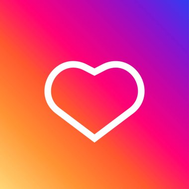 Kalp ikonu. Aşk sembolü. Sevgililer Günü vektör işareti. Simge gibi