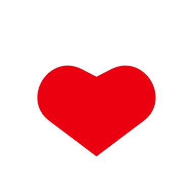 Kalp ikonu. Aşk sembolü. Sevgililer Günü vektör işareti. Simge gibi