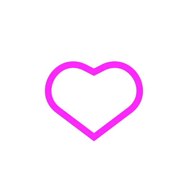 Icono Del Corazón Símbolo Amor San Valentín Signo Vectorial Día — Vector de stock