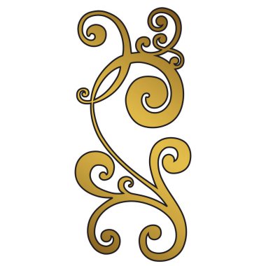 Vektör damaske klasik barok süsü. Retro desenli antika akanthus