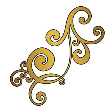 Vektör damaske klasik barok süsü. Retro desenli antika akanthus