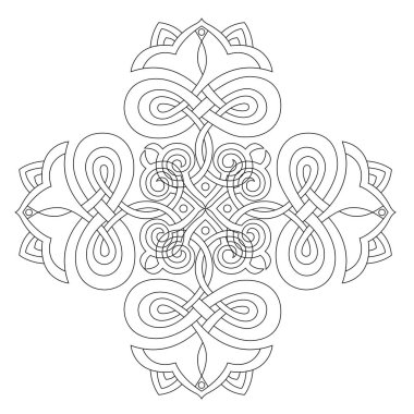 Mandala dövme tasarımı vektör sanatı