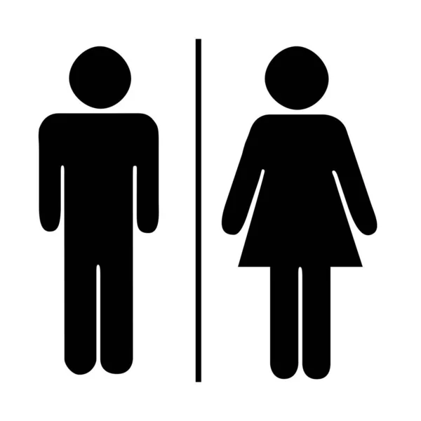 Sign Icon Toilets Icon Unisex Toilet Symbol Vector Man Woman — Stock Photo, Image