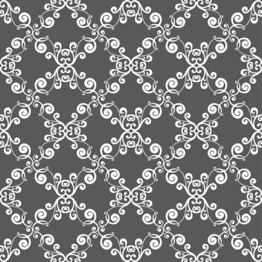 Vektör damaske klasik barok süsü. Retro desenli antika akanthus. Kusursuz desen